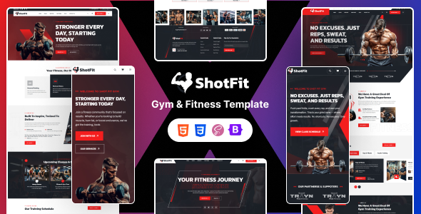 Shotfit - GYM & Fitness Trainer HTML Template