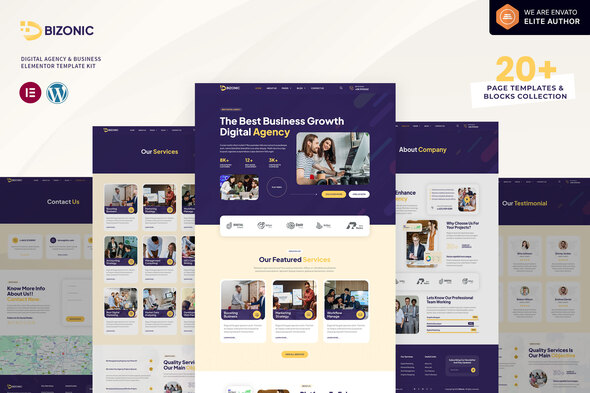 Bizonic - Digital Agency & Business Elementor Template Kit