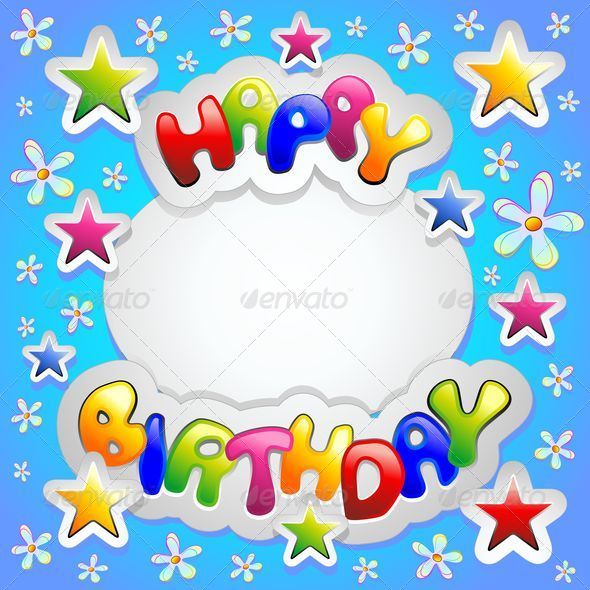 Happy Birthday Colorful Stickers Card