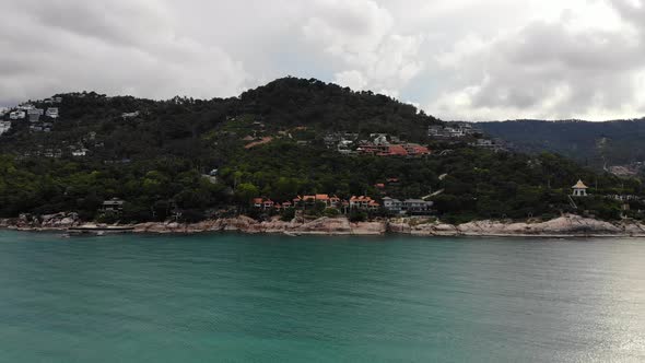 Beautiful high view of nature with sea ocean