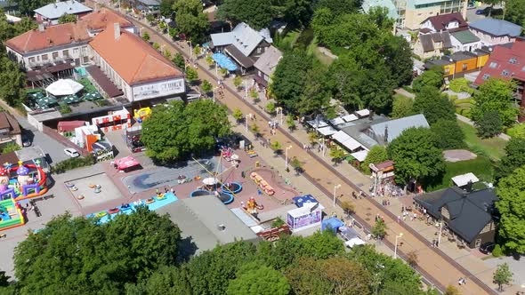 Aerial View of the Palanga Resort Town in Lithuania