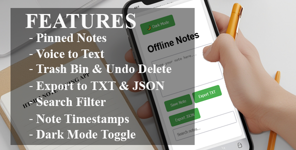 HTML5 Offline Note-Taking App