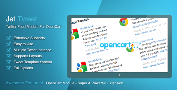 Jet Tweet - Twitter Feed Module For OpenCart