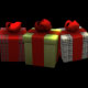 Present Gift Boxes Loop animation set with alpha