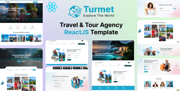 Turmet - Travel & Tour Agency ReactJS Template