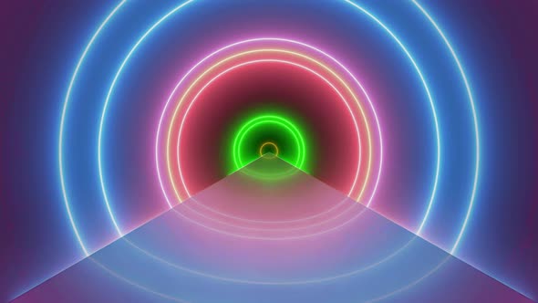 Flight Inside Tunnel, Neon Light Abstract Background (3) alt
