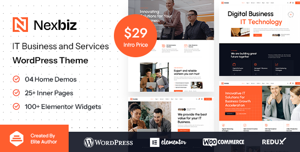 Nexbiz - IT Business and Services WordPress Theme