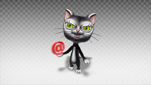 Cartoon Kitty Cat - Show Email