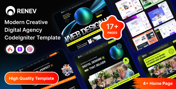 Renev - Modern Creative Digital Agency CodeIgniter Template