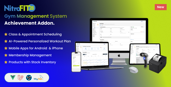 NitroFIT28 | Fitness & Gym Management System Achievement Addon