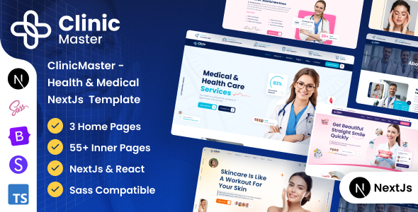ClinicMaster - Health & Medical NextJS Template