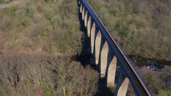 The beautiful  Narrow Boat canal route called the Pontcysyllte Aqueduct famously designed by Thomas