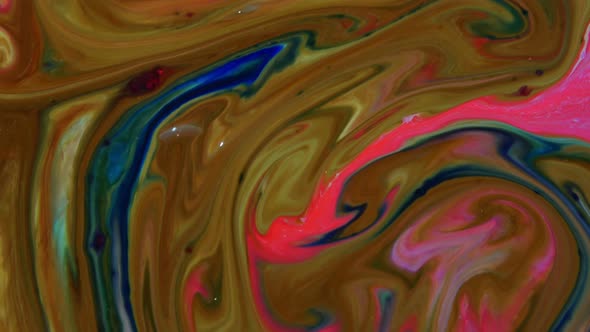 Psychedelic Colour Paint  Spreading Swirling 36