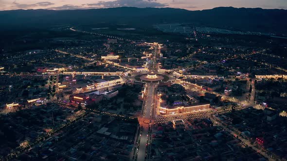 Night view of Turks Bagua City