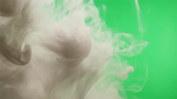 Smoke on Green Chroma Key Background