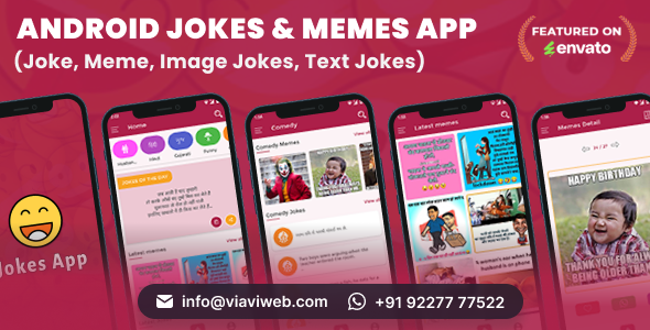 Android Jokes & Memes App (Joke, Meme, Image Jokes, Text Jokes)