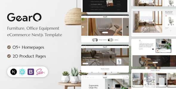 GearO – Furniture, Office Equipment eCommerce Nextjs Template