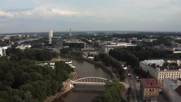 Cityscape of Tartu Town in Estonia