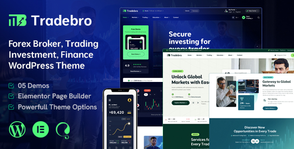 TradeBro - Forex Broker & Trading WordPress Theme