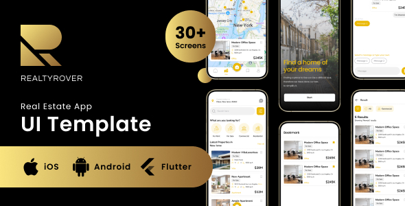 Reality Rover – Real Estate Flutter UI Kit | Property Buy Sell Mobile App Template