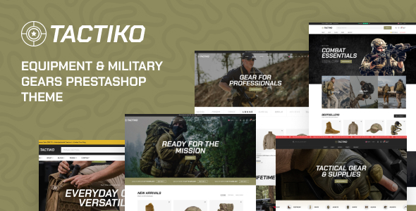 Leo Tactiko Elementor - Equipment & Military Gears Prestashop Theme