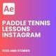 Paddle Tennis Lessons Feed and Stories Instagram - VideoHive Item for Sale