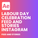 Labour Day Celebration Feed and Stories Instagram - VideoHive Item for Sale