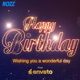 Happy Birthday Gold Line Flare Wish Black - VideoHive Item for Sale