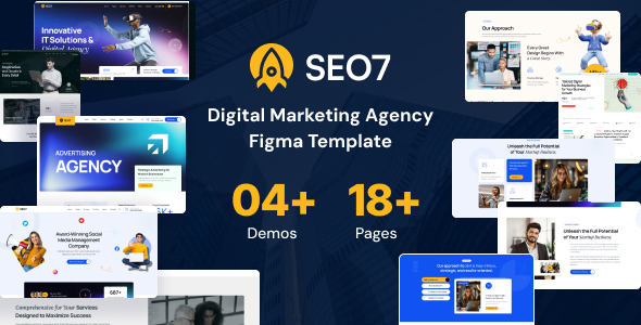 SEO7 - SEO & Digital Marketing Agency Figma UI Template