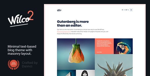 Wilco - Content Focused, Typography Blog WordPress Theme