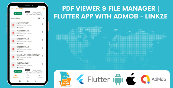 PDF Viewer & PDF Manager | Flutter App with AdMob - Linkze