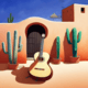 Warm Desert Soundscape with Classical Guitar