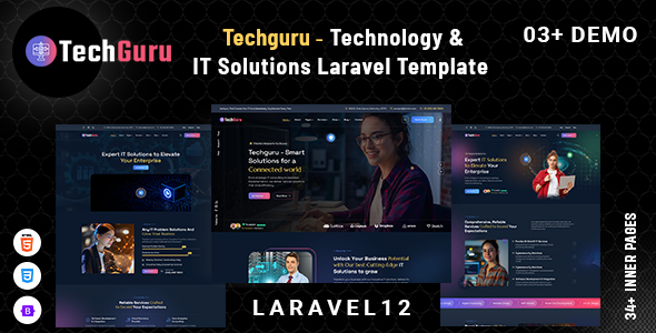 Techguru - Technology & IT Solutions Laravel Template
