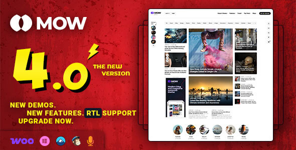 Mow - Elementor Blog & Magazine WordPress Theme