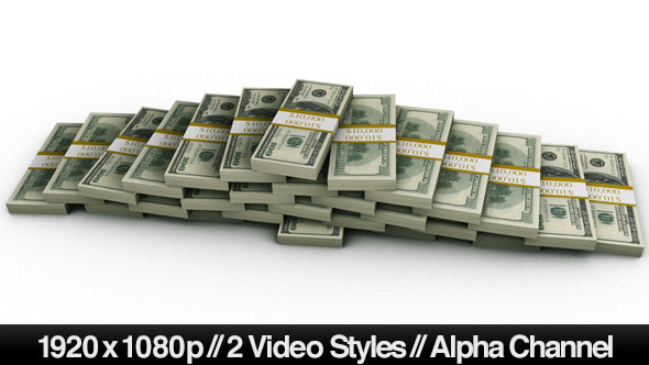Financial Money Pyramid of $100 Bills + 2 Styles