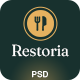Restoria - Multi Page Restaurant Landing Page PSD Template - ThemeForest Item for Sale