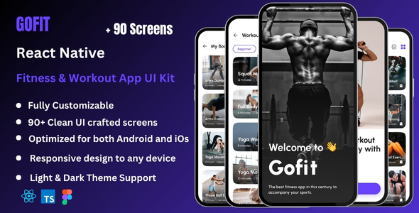 Gofit - Fitness & Workout React Native Expo App Ui Kit
