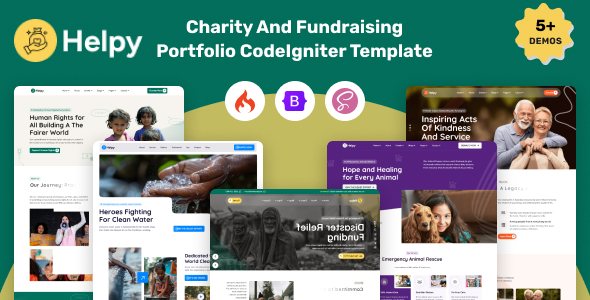 Helpy - Charity And Fundraising CodeIgniter Template