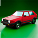 Volkswagen Golf 2 Low Poly - 3DOcean Item for Sale