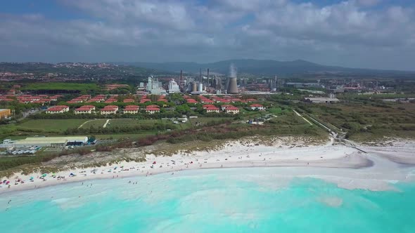 Aerial Shot, Incredibly Beautiful Calm Sea with Lots of Clouds