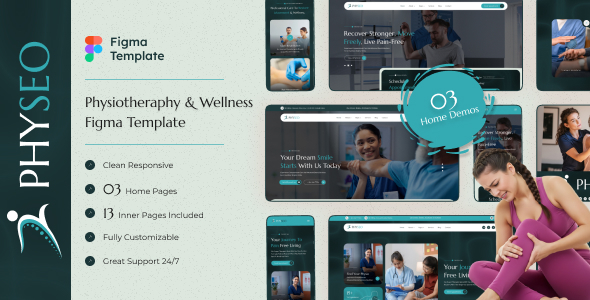 Physeo - Physiotherapy & Wellness Figma Template
