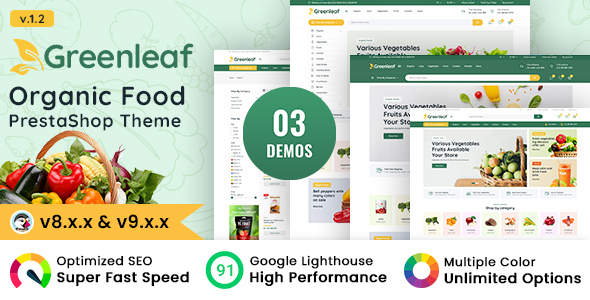 Greenleaf  - Organic Food Store Prestashop Responsive Theme