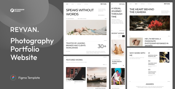 Reyvan - Photography Website UI Figma Template