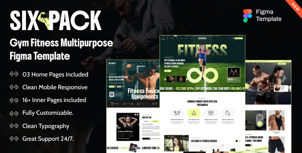 SixPack - Gym & Fitness Figma Template