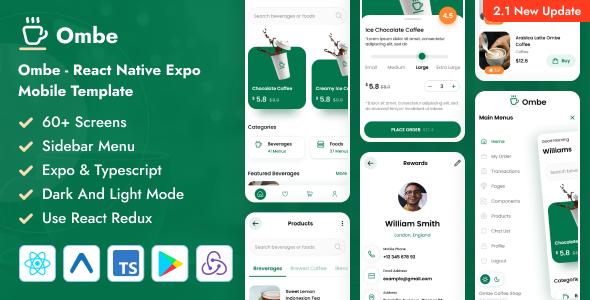Ombe - React Native Expo eCommerce Mobile App Template