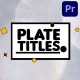 Typography Plate Titles for Premiere Pro - VideoHive Item for Sale