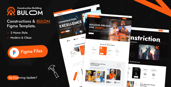 BULOM - Constructions & Building Figma Template