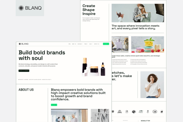 Blanq – Creative Digital Agency Template Kit