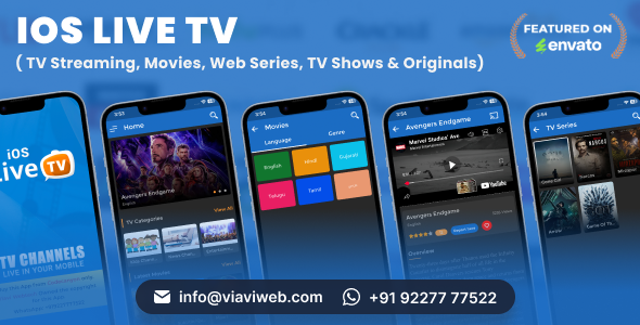 iOS Live TV ( TV Streaming, Movies, Web Series, TV Shows & Originals)