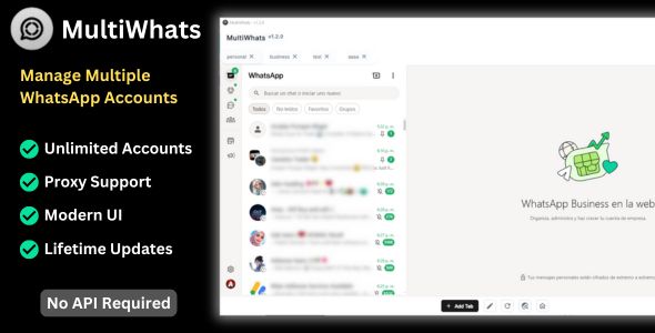 MultiWhats - WhatsApp Accounts Manager with Proxy Support